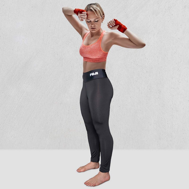 FUJI Womens Baseline V2 Jiu Jitsu Spats Compression Pants, Black, WXS, Black, WXS - Image 5